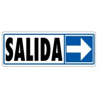 SEÑAL "SALIDA (DERECHA)" 175X65 PVC GRIS ARCHIVO 2000 6177-06 GS (Espera 4 dias) en Huesoi